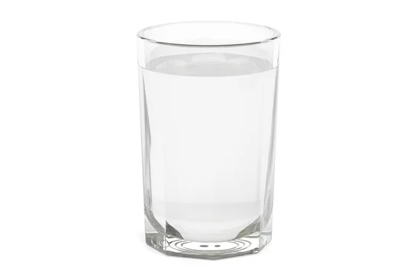 Glass with water or vodka, 3D rendering — Stock Photo, Image