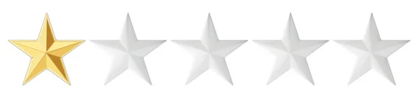Concepto 1 estrellas, renderizado 3D — Foto de Stock