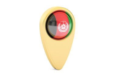 harita göstergesi ile Afganistan, 3B oluşturma bayrağı