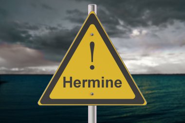 Hermine fırtına kavramı, 3d render