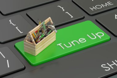 nağme yukarıya kavramı klavye, 3d render