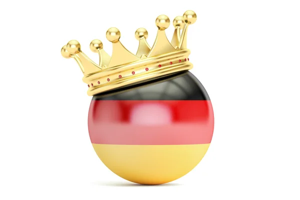 Crown with flag of Germany, 3D rendering — Stock Photo, Image