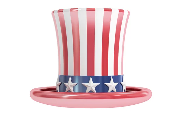 Uncle Sam hoed, Amerikaans hoed, 3D-rendering — Stockfoto