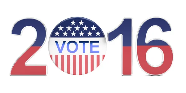 Концепція виборів 2016 року США, 3D рендеринг — стокове фото