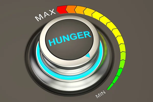 Min niveau van honger concept, 3D-rendering — Stockfoto