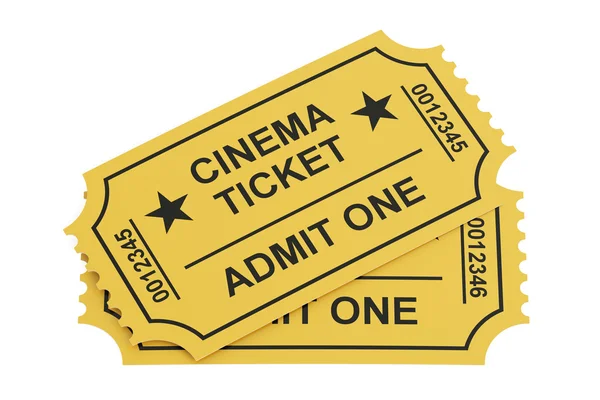 Due biglietti per il cinema, rendering 3D — Foto Stock
