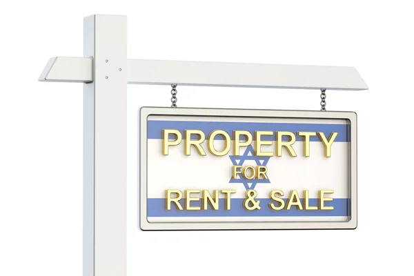 Property for sale and rent in Israel concept. Real Estate Sign, — Stock Photo, Image