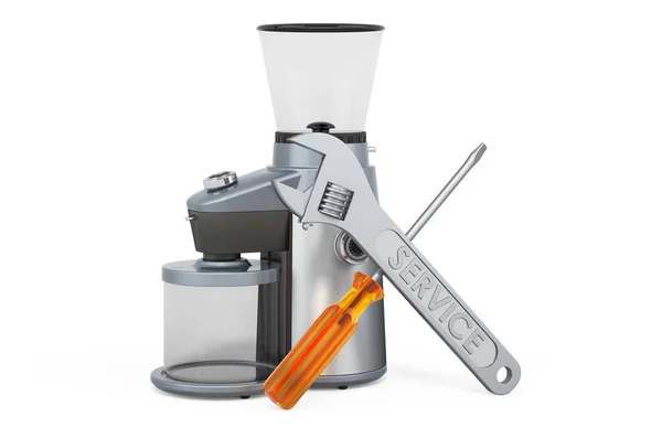 Repair Service Electric Coffee Grinder Rendering Isolated White Background — Stock Photo, Image