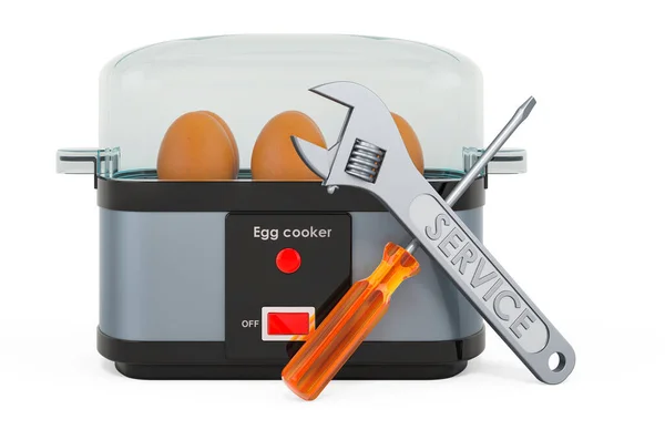 Repair Service Egg Cooker Egg Boiler Rendering Isolated White Background — Stock Photo, Image