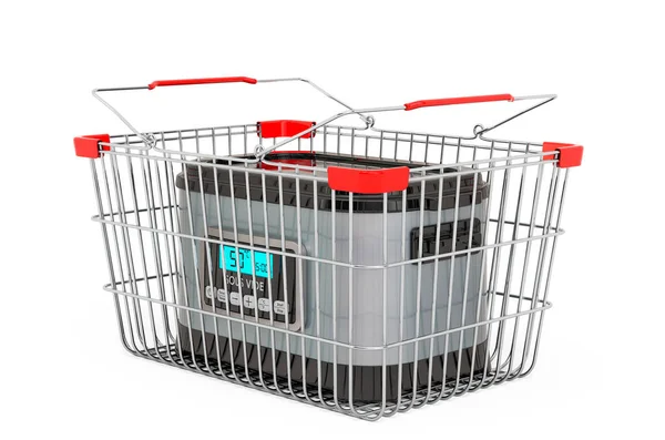Sous Vide Machine Shopping Basket Rendering Isolated White Background — Stock Photo, Image