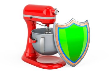 Beyaz arkaplanda 3 boyutlu görüntüleme ile karıştırıcıyı durdur