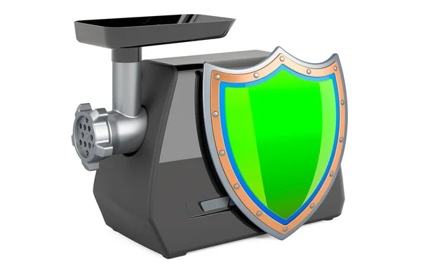 Meat Grinder Shield Rendering Isolated White Background — Stock Photo, Image