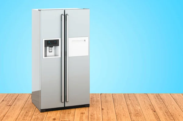 Refrigerador Puerta Doble Refrigerador Con Sistema Puerta Lateral Los Tablones —  Fotos de Stock