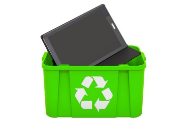 Tablet bilgisayarlı çöp tenekesi geri dönüşümü, 3B oluşturma