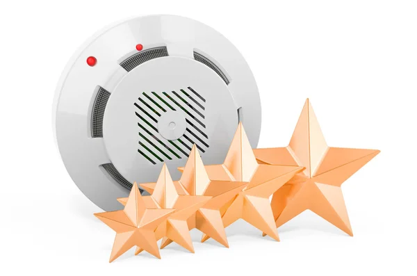 Customer Rating Fire Flame Detector Rendering Isolated White Background — Stock Photo, Image