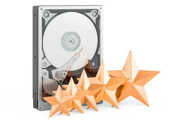 Klantbeoordeling Van Hdd Rendering Geïsoleerd Witte Achtergrond — Stockfoto