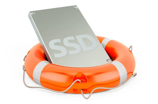 Oprava Servis Solid State Drive Ssd Vykreslování Izolované Bílém Pozadí — Stock fotografie