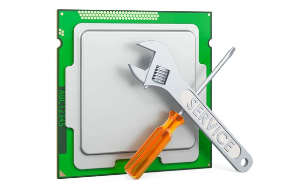 Service Repair Cpu Rendering Isolated White Background — Stock Photo, Image