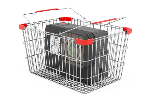Dashcam Shopping Basket Rendering Isolated White Background — Stock Photo, Image