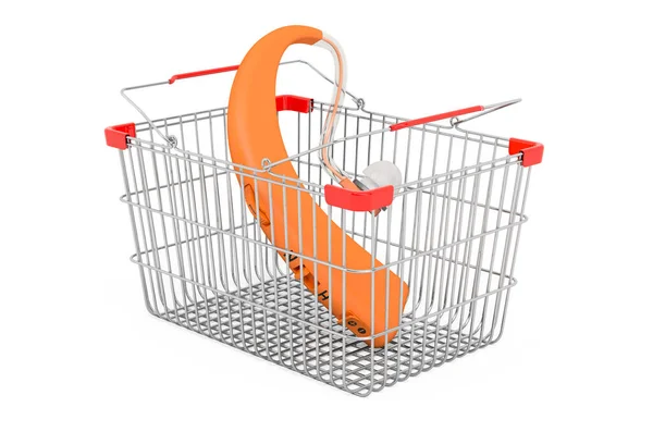 Shopping Basket Hearing Aid Rendering Isolated White Background — Fotografia de Stock