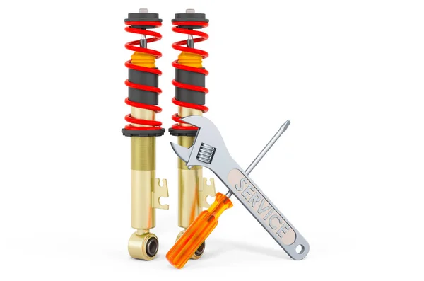 Service Repair Shock Absorber Rendering Isolated White Background — Stock Photo, Image