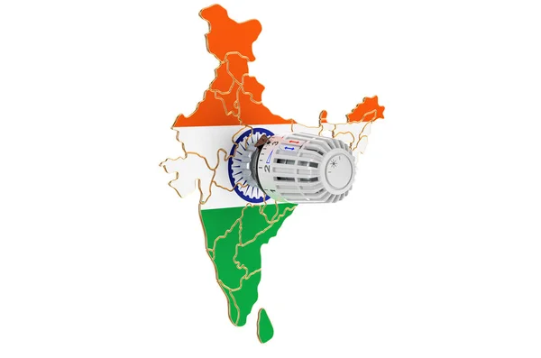 インドでの暖房消費を節約し 白い背景に隔離された3Dレンダリング — ストック写真