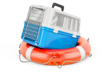 Hayvan Taşıyıcısının Onarımı ve Hizmeti, 3 boyutlu görüntüleme beyaz arkaplanda izole edildi