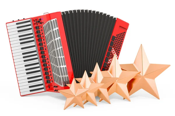 Hodnocení Zákazníků Klavírní Harmoniku Vykreslování Izolované Bílém Pozadí — Stock fotografie