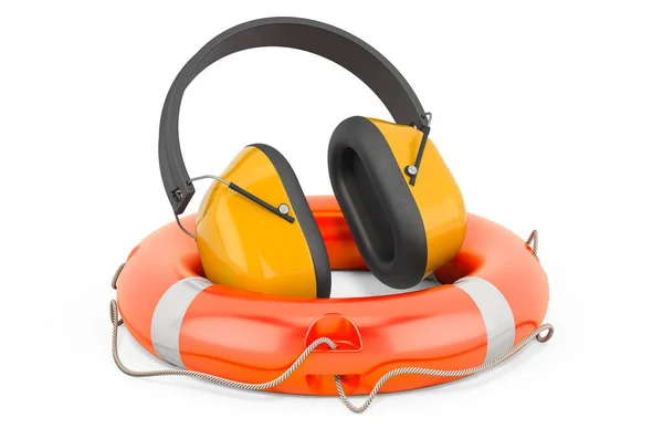 Repair and Service of ear defenders, 3D rendering isolated on white background