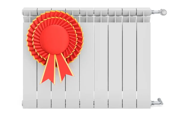 Verwarming Radiator Met Beste Keuze Badge Rendering Geïsoleerd Witte Achtergrond — Stockfoto
