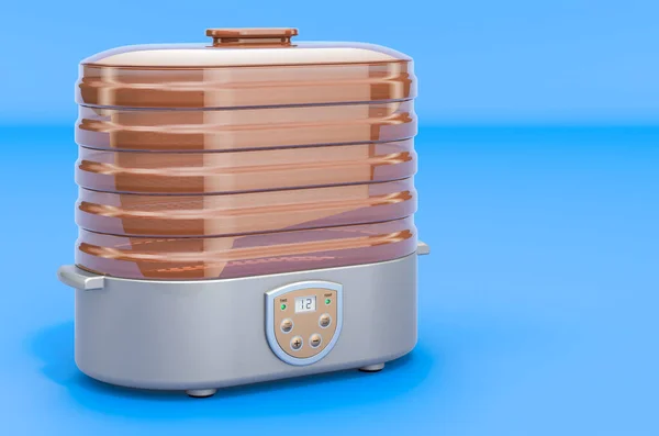 Electric Food Dehydrator Blue Background Rendering — Stock Photo, Image