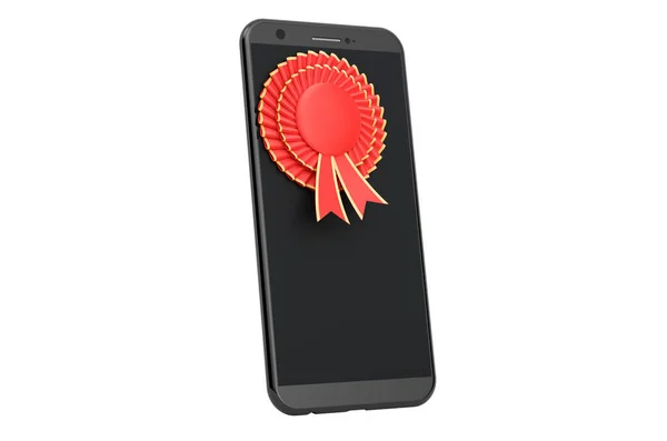 Smartphone Best Choice Badge Rendering Isolated White Background — Zdjęcie stockowe