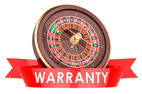 Casino Roulette Warranty Concept Rendering Isolated White Background — Φωτογραφία Αρχείου