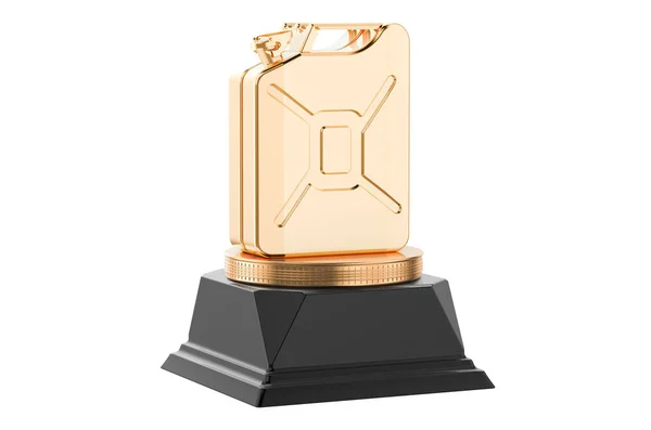 Jerrycan Golden Award Concept Rendering Isolated White Background — Stock Photo, Image