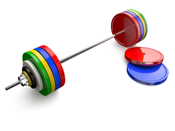 Olympic barbells — Stock Photo, Image