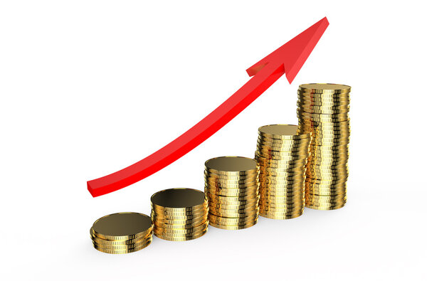 Financial  success  and business success  concept