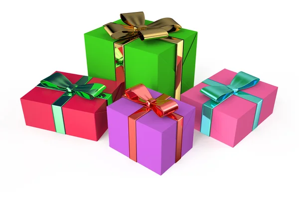 Cadeau boîtes colorées — Photo