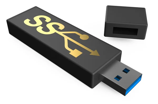 Ss dysk flash USB 3.0 — Zdjęcie stockowe