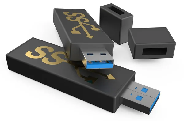 Miga USB jazdy ss 3.0 — Zdjęcie stockowe