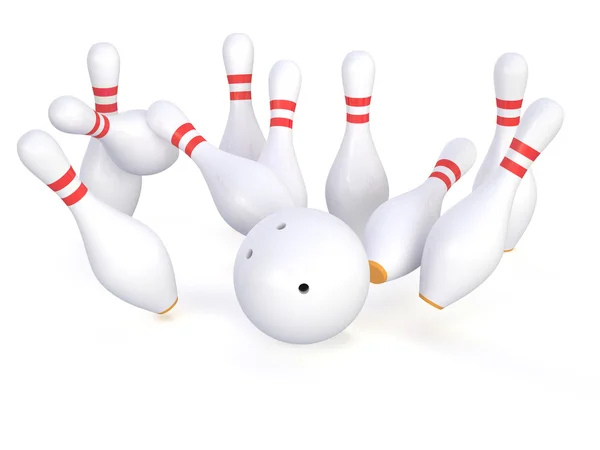 Bowling hit — Stock Photo, Image