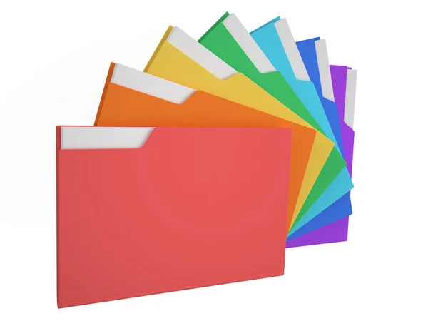 Цветные папки — стоковое фото