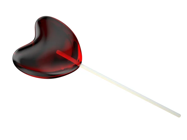 Hjärtat lollipop — Stockfoto