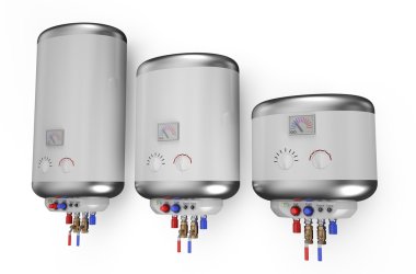 Electric white  boiler, water heater 2 clipart