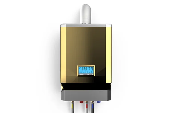Golden home gas-fired boiler, water heater 2 — Stock Image Golden home gas-fired boiler, water heater 2 Stock Photo