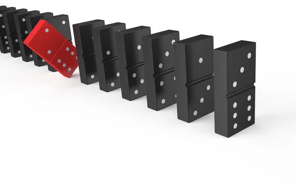 Domino, leader concept — Stock Photo, Image