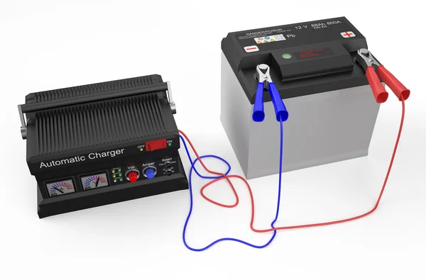 충전 배터리 자동차 — 스톡 사진