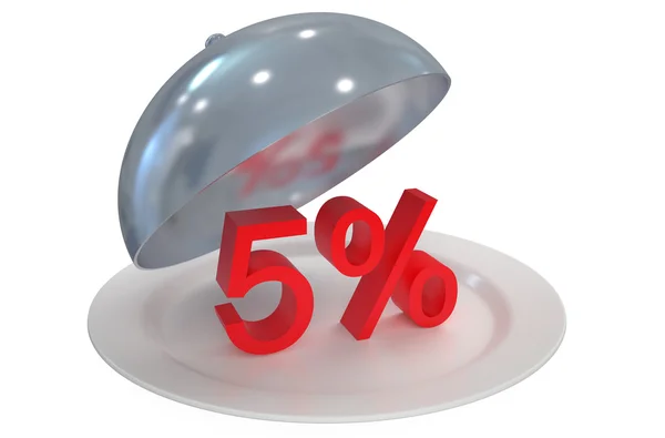5 por cento, venda e conceito de desconto — Fotografia de Stock