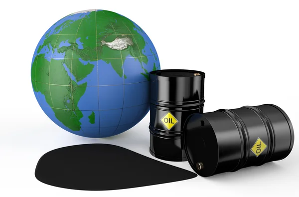 Oil pollutes the earth concept 2 — Stock Photo, Image