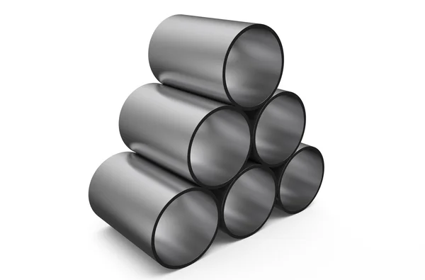 Rolled metal, shot  pipes — Stock Photo, Image