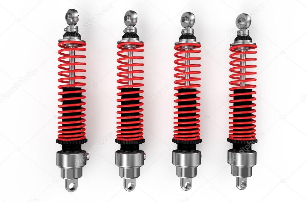 four shock absorbers